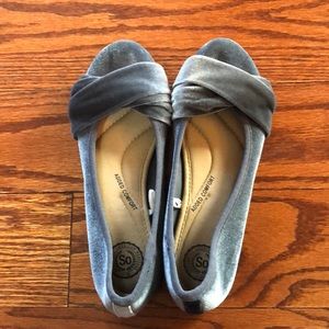Gray velvet flats size 6